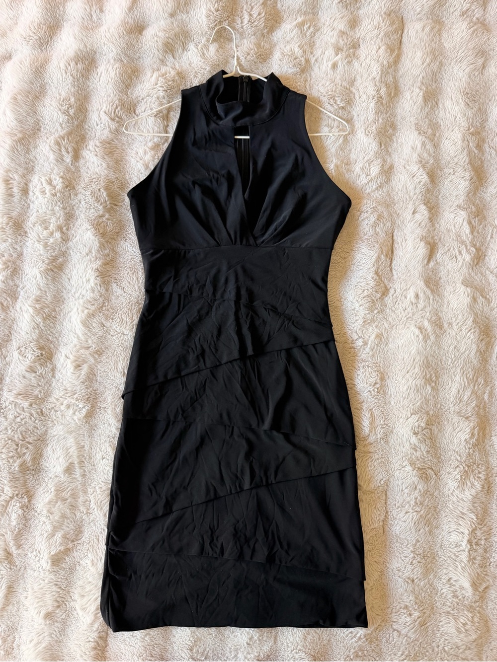 Black Sleeveless Halter Dress